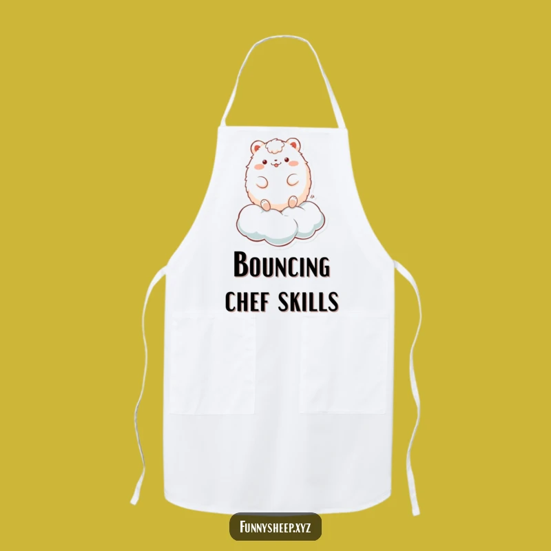Funny Cloud Animal Apron: Kitchen Fun with Fluffy Character Bouncing, Great Gift