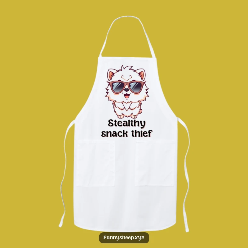 Funny Fluffy Animal Sunglasses Apron: Kitchen Humor for Chefs, Hilarious Funny Gift