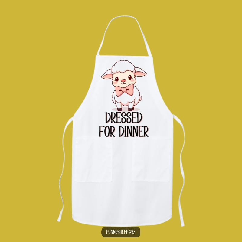 Funny Oversized Bowtie Sheep Apron: Silly Chef Style, Perfect Funny Gift