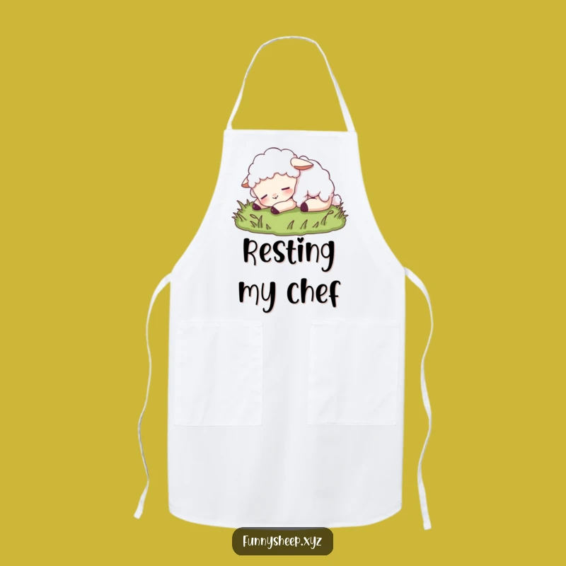 Funny Sheep Nap Apron: Cook with Calm with This Peaceful Sheep!
