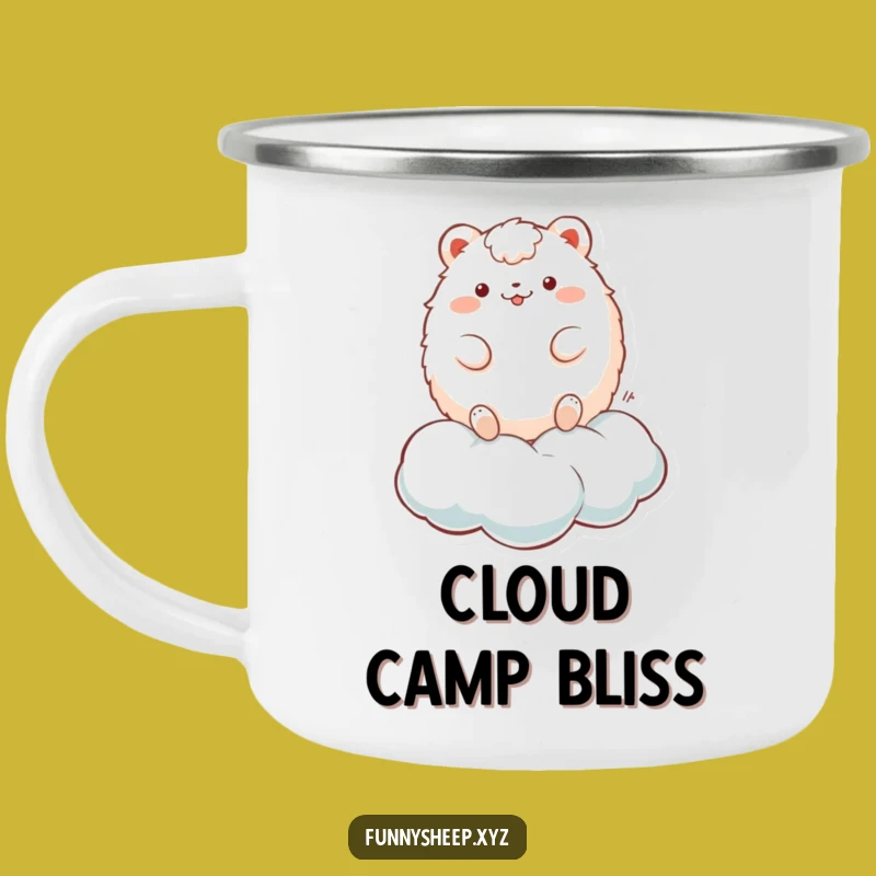 Funny Cloud Animal Camping Mug: Durable Fun with Fluffy Character Bouncing, Gift