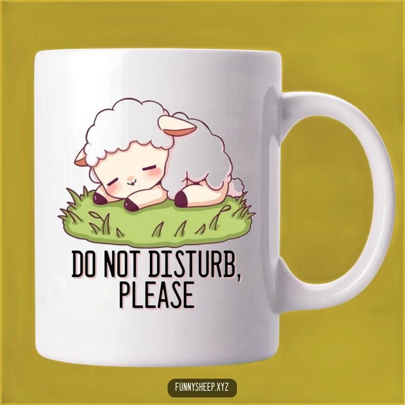 Funny Sheep Nap Mug: Peaceful Snooze Humor for a Relaxing Gift!