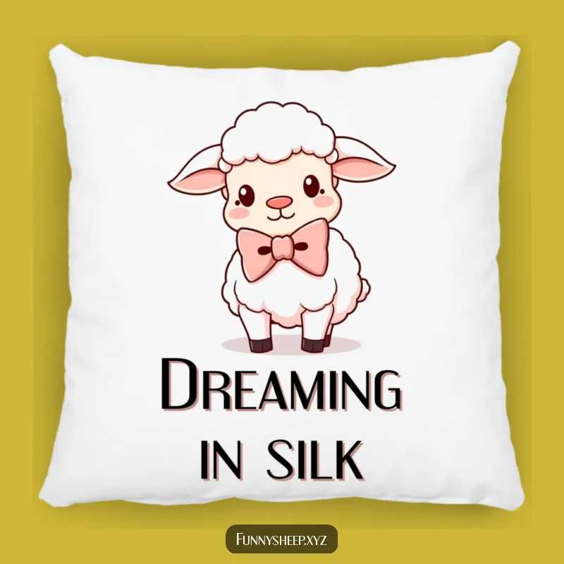 Funny Oversized Bowtie Sheep Pillow: Cozy Humor, Perfect Funny Gift
