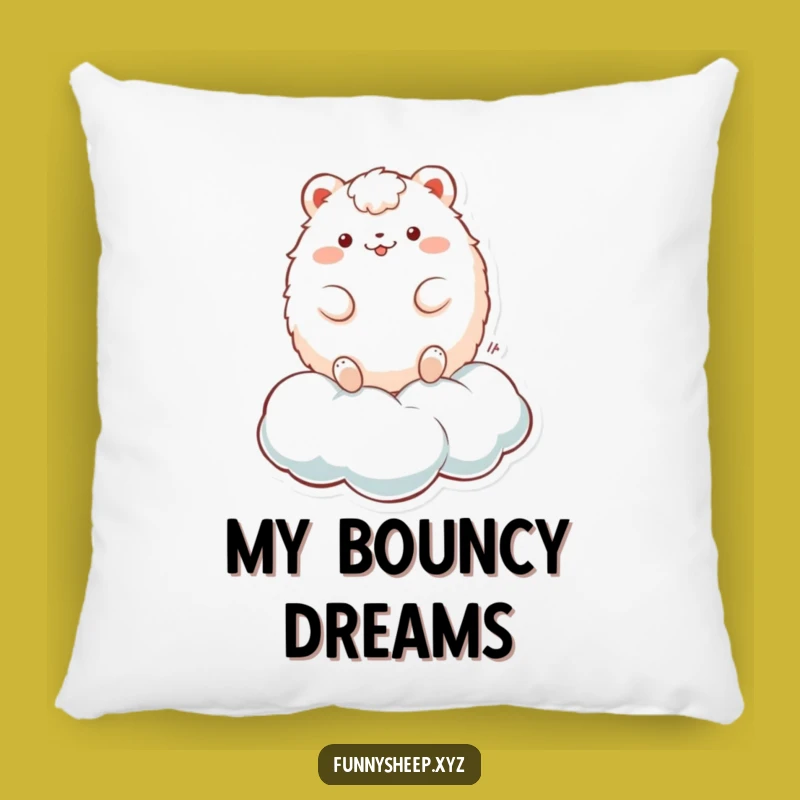Funny Cloud Animal Pillow: Cozy Cushion with Fluffy Character Bouncing, Gift