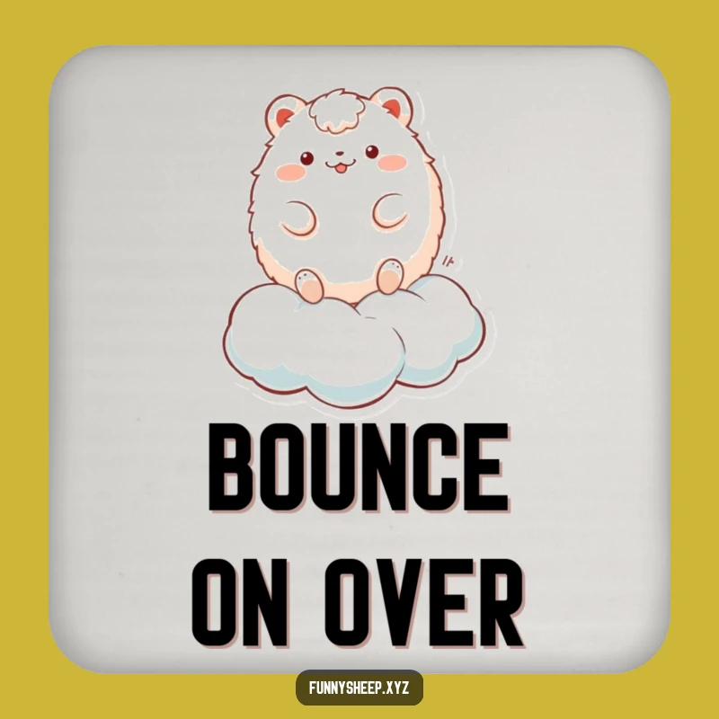 Funny Cloud Animal Coaster: Protect Surfaces with Fluffy Character Bouncing, Gift