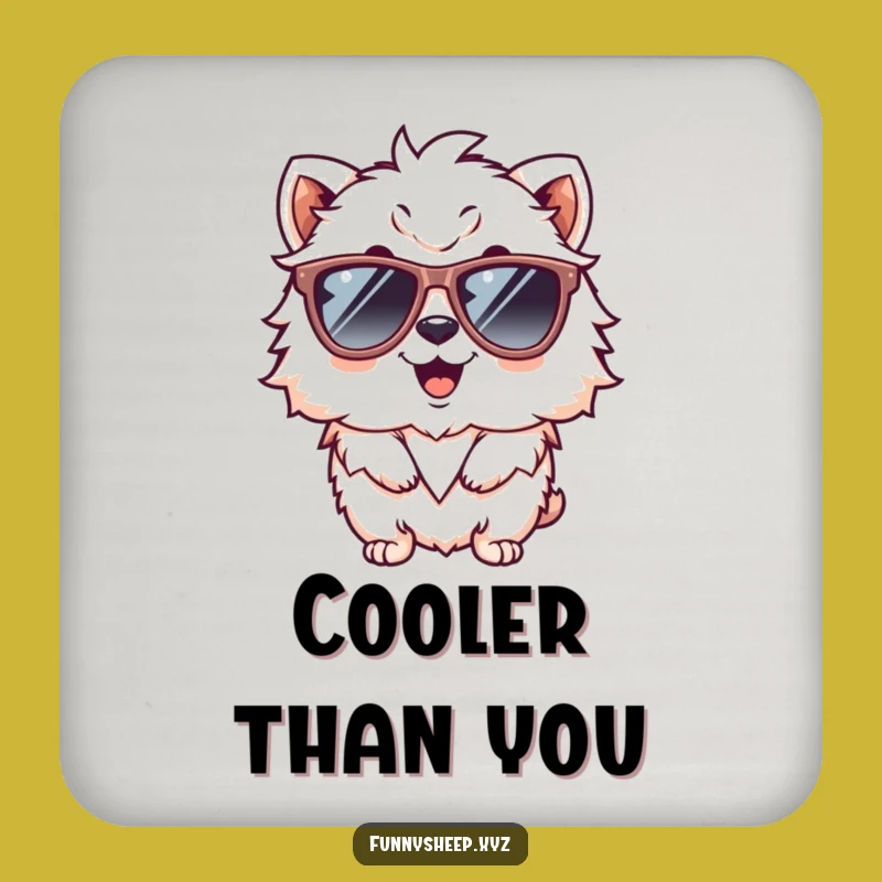 Funny Fluffy Animal Sunglasses Coaster Set: Protect Surfaces with Humor, Great Funny Gift
