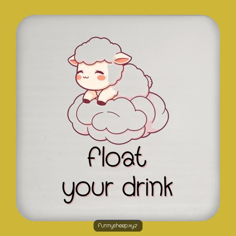 Funny Sheep Cloud Coasters: Protect Surfaces with Dreamy Charm, Great Funny Gift