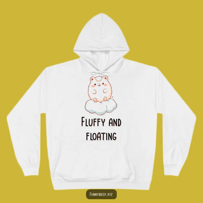 Funny Cloud Animal Hoodie: Cozy Comfort with Fluffy Character Bouncing on Cloud, Gift