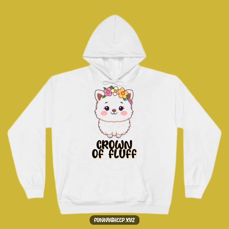 Funny Flower Crown Animal Hoodie: Cozy Comfort with Happy Fluffy Character, Gift