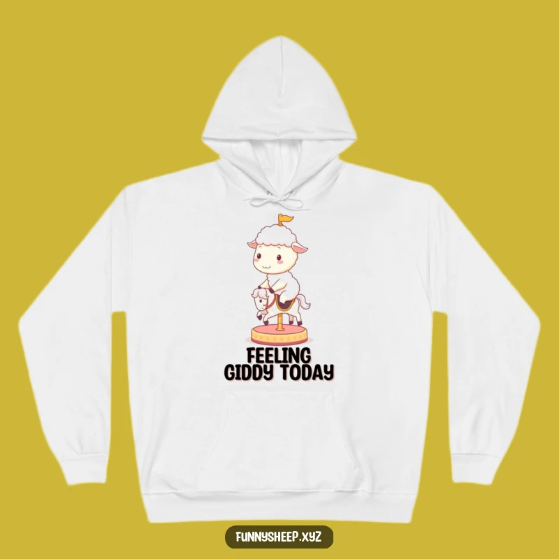 Funny Sheep Carousel Hoodie: Cozy Up with This Cheerful Sheep Adventure!