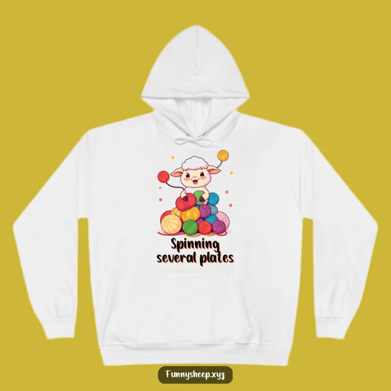 Funny Sheep Juggling Yarn Hoodie: Cozy Comfort with Playful Skill, The Ultimate Funny Gift