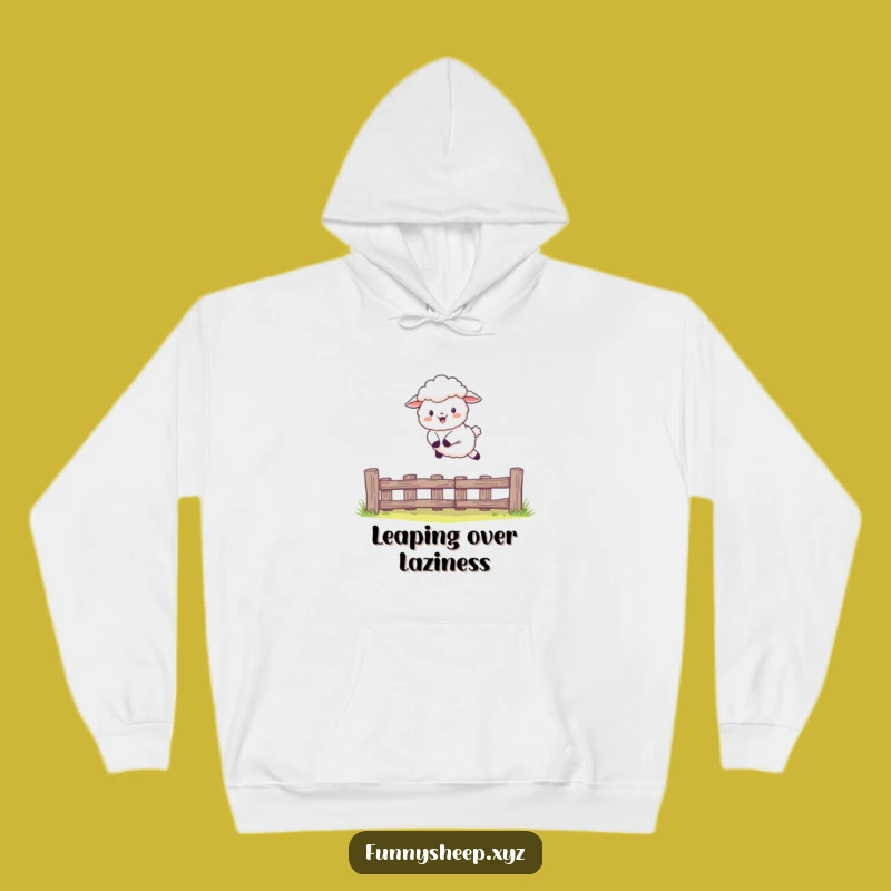 Funny Sheep Leaping Fence Hoodie: Cozy Comfort with Playful Spirit, The Ultimate Funny Gift