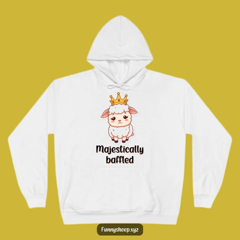 Funny Sheep Royalty Hoodie, Cozy Confused King/Queen Sweatshirt, Perfect Regal Gift