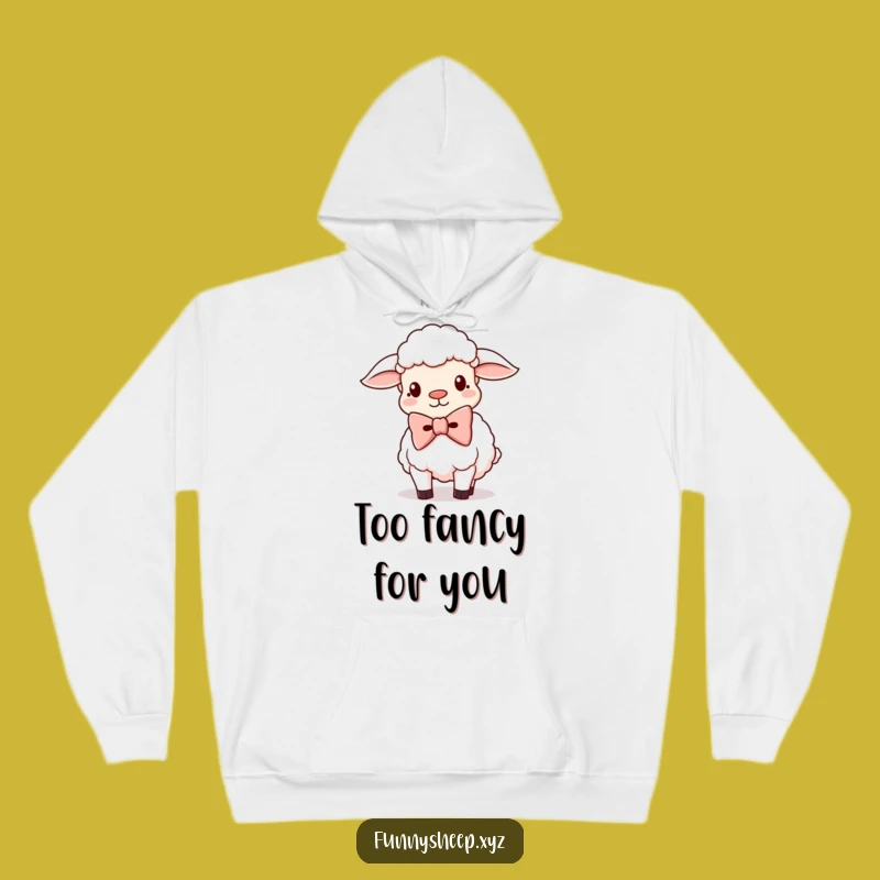 Funny Oversized Bowtie Sheep Hoodie: Cozy Silly Sheep, Ultimate Funny Gift