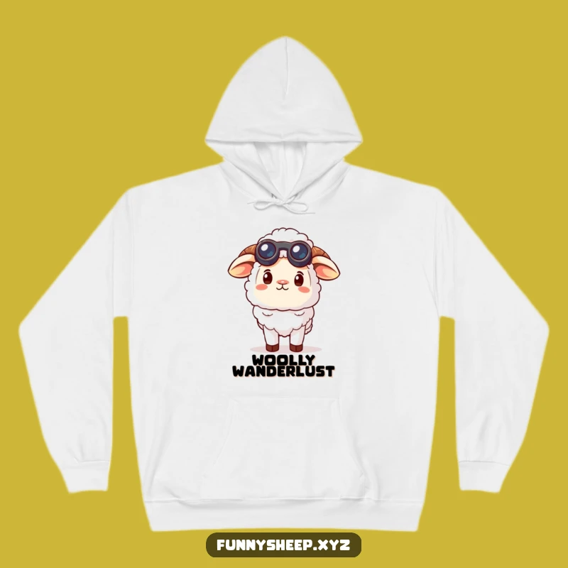 Funny Curious Sheep Hoodie - Stay cozy while exploring the skies!