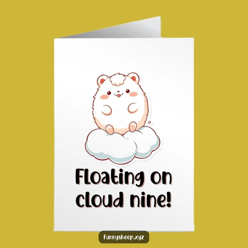 Free Printable Fluffy Cloud Congratulations Card: Bouncing Success Downloadable Gift