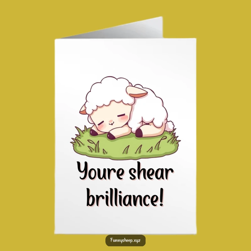 Free Printable Funny Congrats Card: Sleepy Sheep Success - Downloadable Relaxing Gift