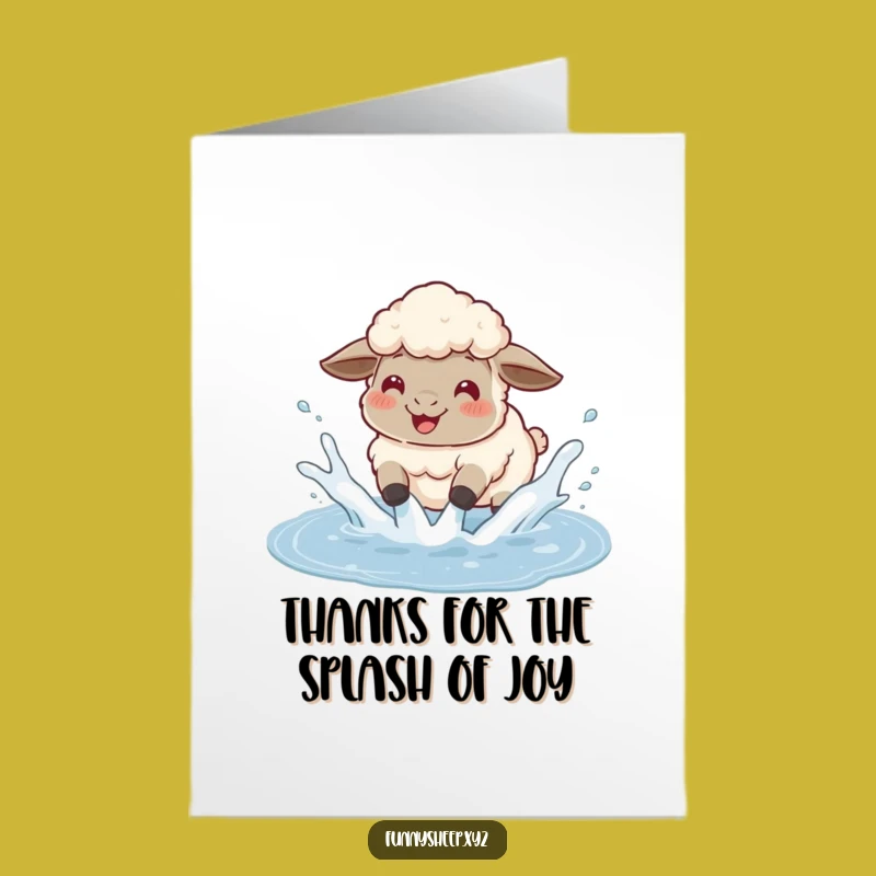 Free Printable Thank You Card: Sheep's Puddle Party Downloadable