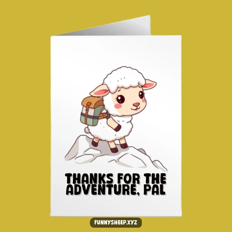 Free Printable Thank You Card: Sheep's Grand Adventure Downloadable
