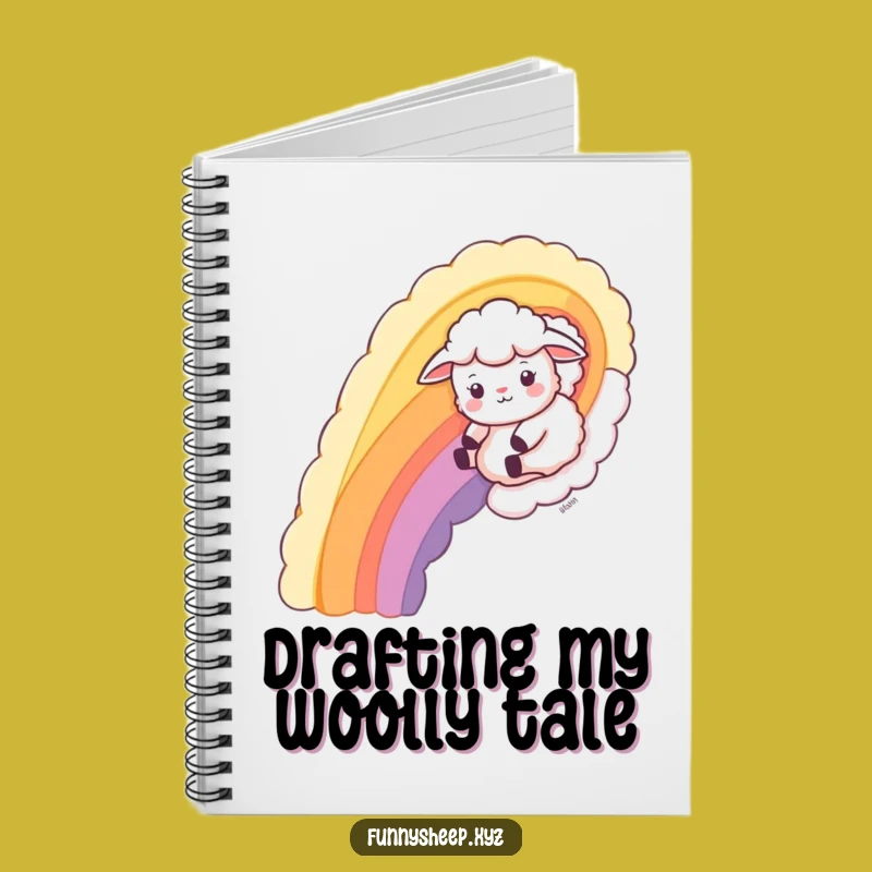 Funny Wool Rainbow Sheep Notebook: Joyful Notes, Perfect Funny Gift