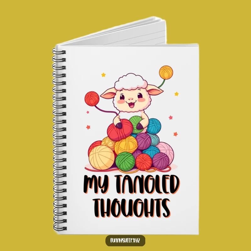 Funny Sheep Juggling Yarn Notebook: Jot Down Creative Ideas, Perfect Funny Gift