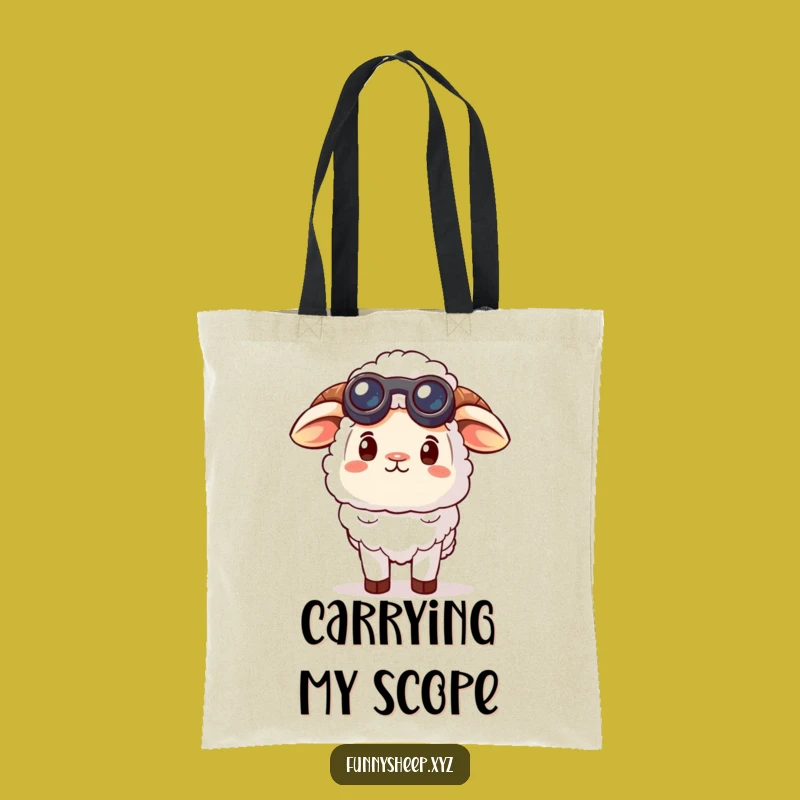 Funny Curious Sheep Tote Bag - Carry your dreams with this sky-gazing sheep!