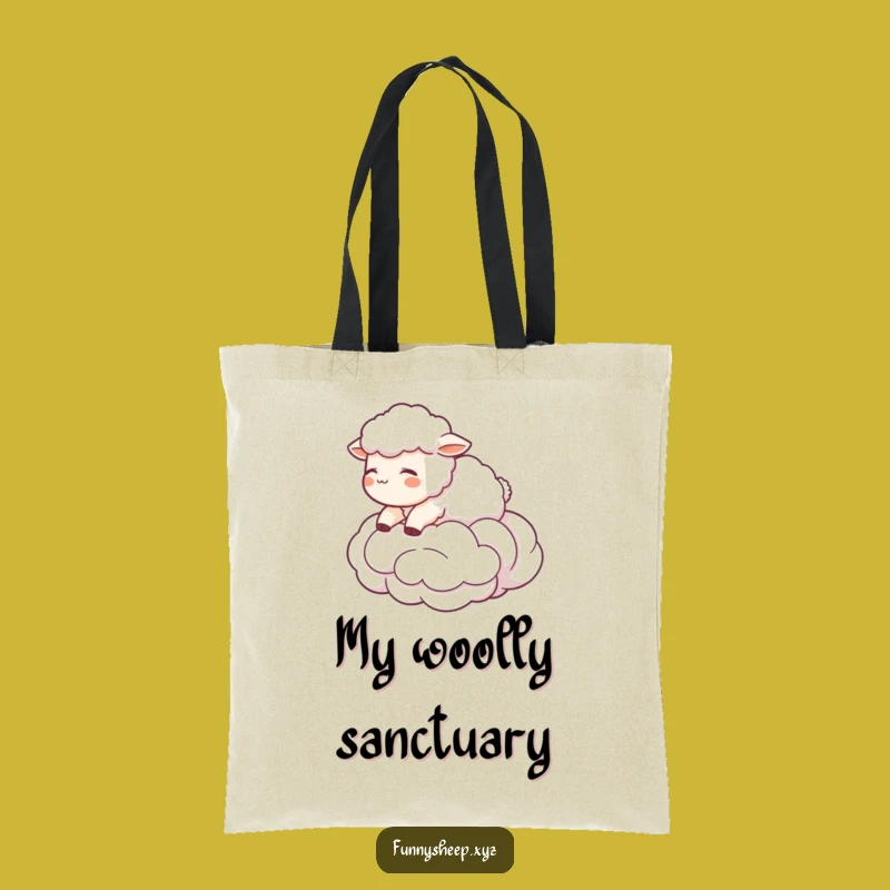 Funny Sheep Cloud Tote Bag: Dreamy Carry-All, Perfect Funny Gift
